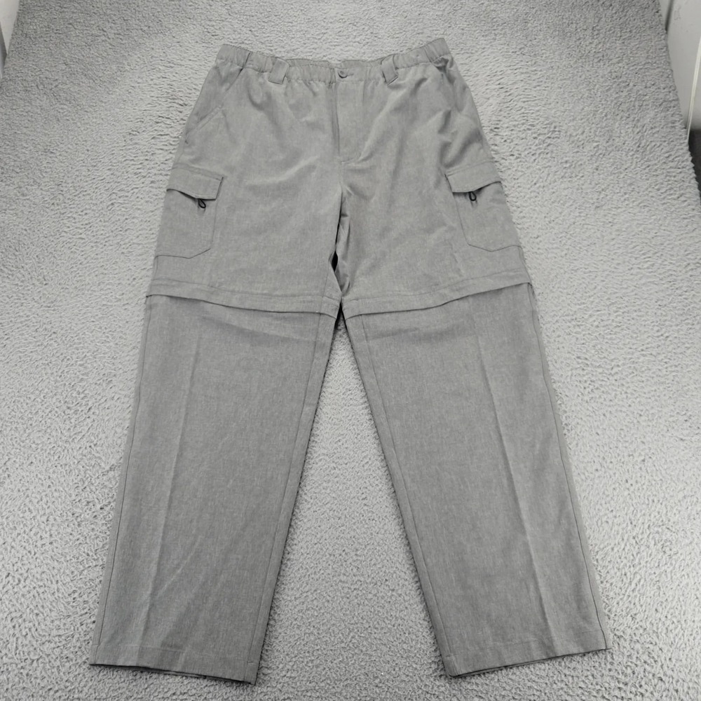 Reel Legends Pants Mens Large Gray Convertible Cargo Outdoors Fish Lightweight‎